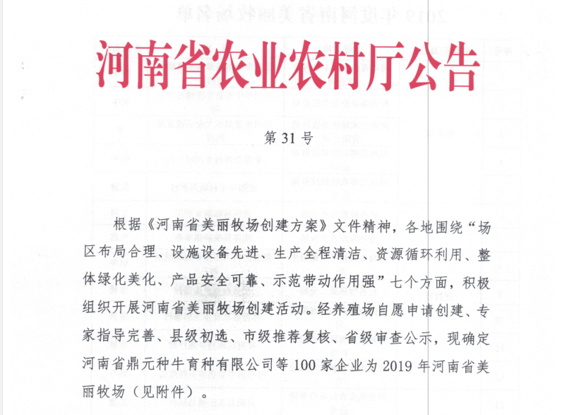 荣誉 | 2019年度河南省美丽牧场名单新鲜出炉 华体平台_华体（中国）一站式服务平台乳业集团旗下六个牧场榜上有名